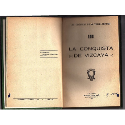 La Conquista de Vizcaya / Ruiz Albéniz, Víctor [El Tebib Arrumi]